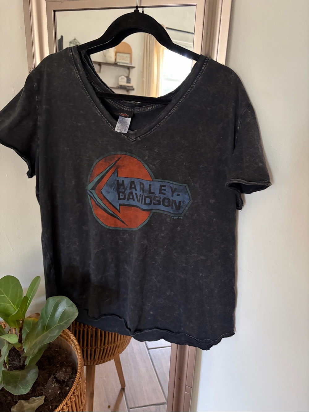 Harley-Davidson Hunter’s Moon Lafayette Indiana V Neck T-Shirt 2X